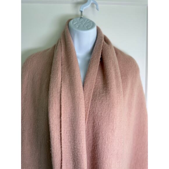 Free People Oversized Scarf Kolby Brushed Fringe Pink Wrap Cozy - Picture 1 of 8